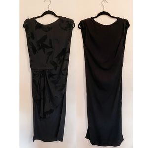 AllSaints Floral Velvet Midi Dress